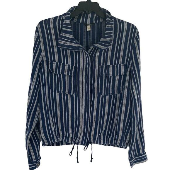 Supplies By Unionbay Linen Jacket Womens Size Medium Long Sleeves Drawstring NEW - Picture 4 of 11